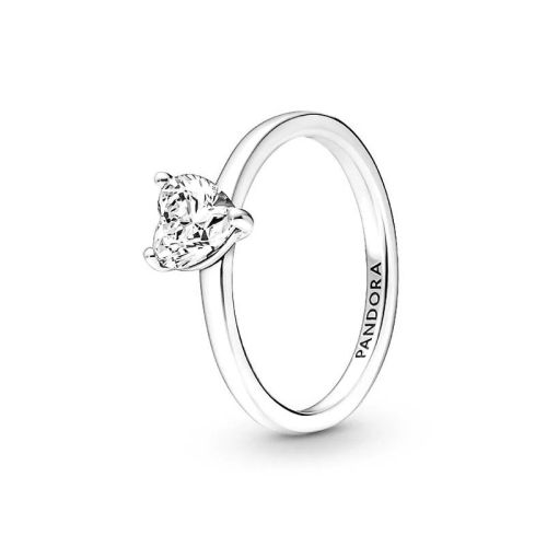 Bague Femme PANDORA Solitaire Cœur Scintillan