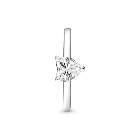 Bague femme pandora solitaire cœur scintillan – bagues tendances