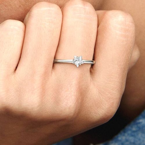 Bague Femme Solitaire Étoile Scintillante Céleste 190026C01