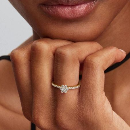 Bague Femme PANDORA Fleur Scintillante Doré164499C01