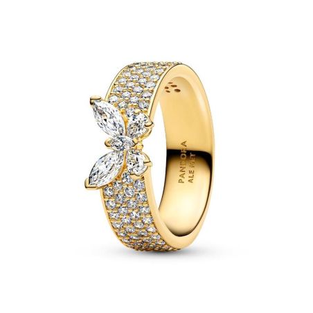 Bague femme pandora cocktail papillon scintillant dorée 164270c01 – bagues tendances