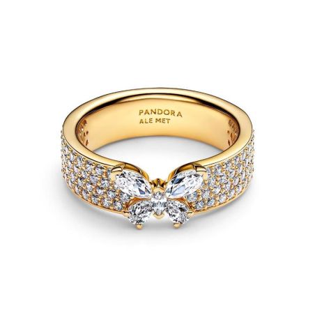 Bague femme pandora cocktail papillon scintillant dorée 164270c01 – bagues tendances