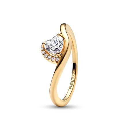 Bague femme pandora cœur ondulée 163660c01 – bagues tendances