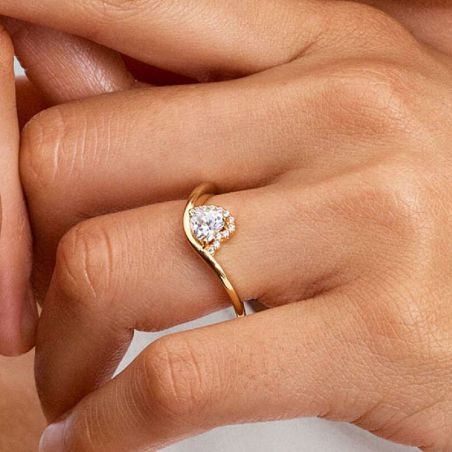Bague Femme PANDORA Cœur Ondulée 163660C01