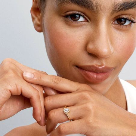 Bague femme pandora cœur ondulée 163660c01 – bagues tendances