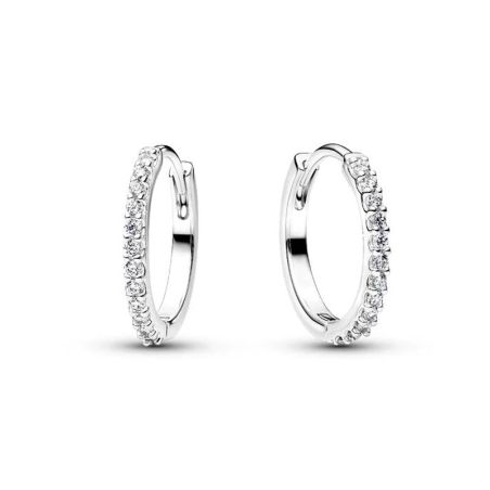 Boucles d'oreilles femme pandora mini créoles scintillantes 294649c01 – boucles d'oreilles tendances