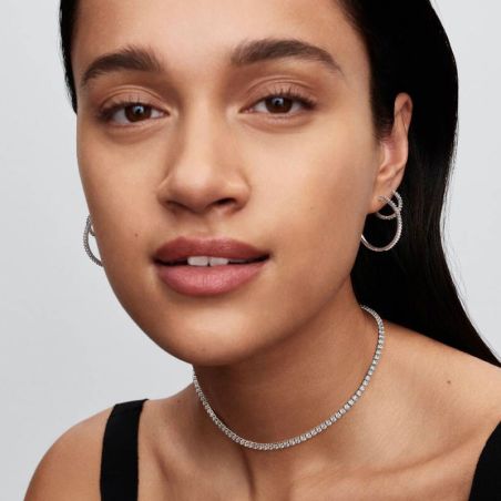 Boucles d'oreilles femme pandora mini créoles scintillantes 294649c01 – boucles d'oreilles tendances