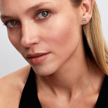 Clous d’oreilles femme pandora cadenas cœur scintillant 294419c01 – boucles d'oreilles tendances