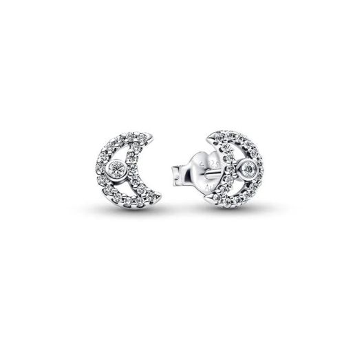 Clous d'Oreilles Femme PANDORA Lune Scintillants 294257C01