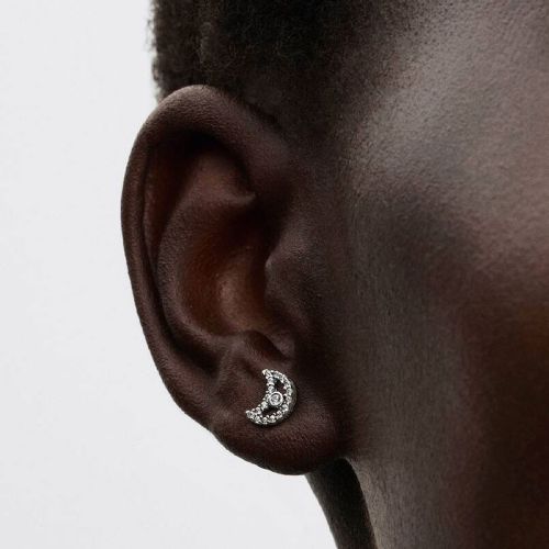 Clous d'Oreilles Femme PANDORA Lune Scintillants 294257C01