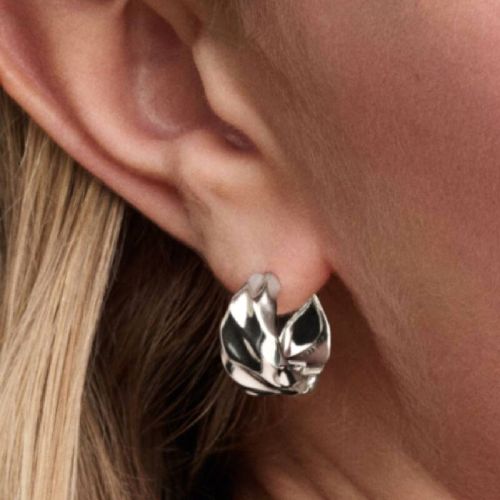 Boucles d'Oreilles Femme Petites Créoles PANDORA Ondulées 293874C00