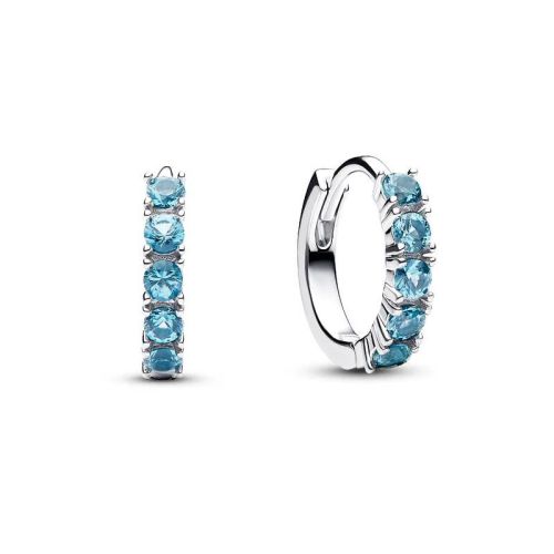 Boucles d’Oreilles Femme PANDORA Huggies Bleu Clair 293849C01