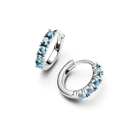 Boucles d’oreilles femme pandora huggies bleu clair 293849c01 – boucles d'oreilles tendances