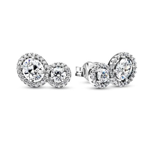 Clous d'Oreilles Femme PANDORA Halo Embrace 293774C01