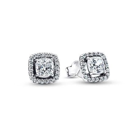 Clous d'oreilles femme pandora halo scintillants 293551c02 – boucles d'oreilles tendances