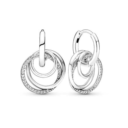 Boucles d'oreilles femme pandora créoles cercles ma famille pour toujours 291156c01 – boucles d'oreilles tendances