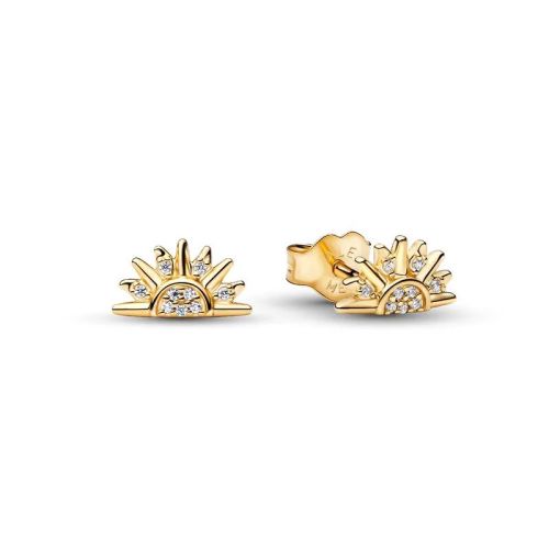 Boucles d'Oreilles Femme PANDORA Clous d’Oreilles Soleil Céleste Scintillant Dorés 264627C01