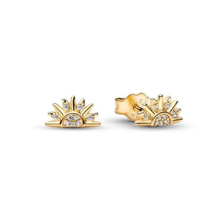 Boucles d'oreilles femme pandora clous d’oreilles soleil céleste scintillant dorés 264627c01 – boucles d'oreilles tendances