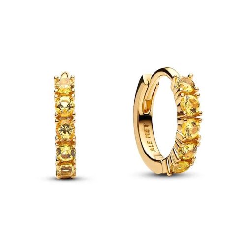 Boucles d’Oreilles Femme PANDORA Huggies Jaunes 263849C01