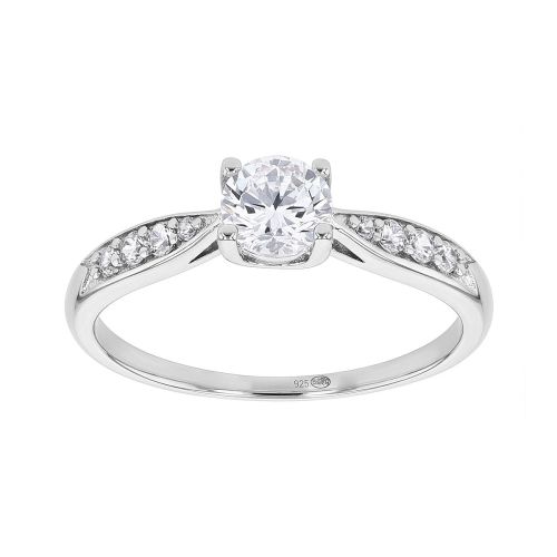 Bague Femme Solitaire Accompagné ARGENT 925/1000 et Oxydes EDO70100034