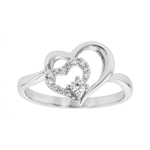 Bague Femme Cœurs ARGENT 925/1000 et Oxydes EDO70100061