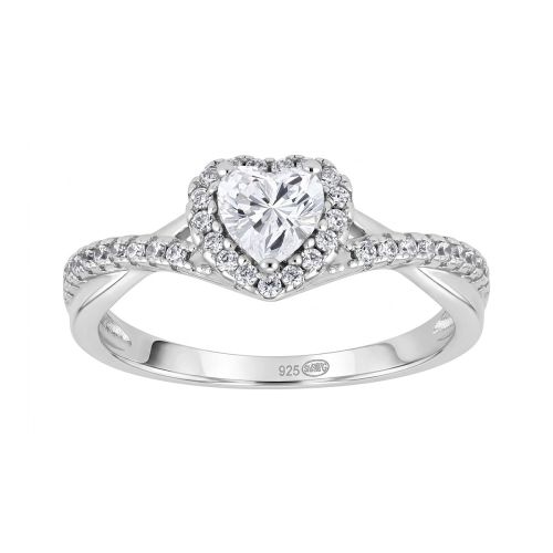 Bague Femme Cœur ARGENT 925/1000 et Oxydes EDO70100077
