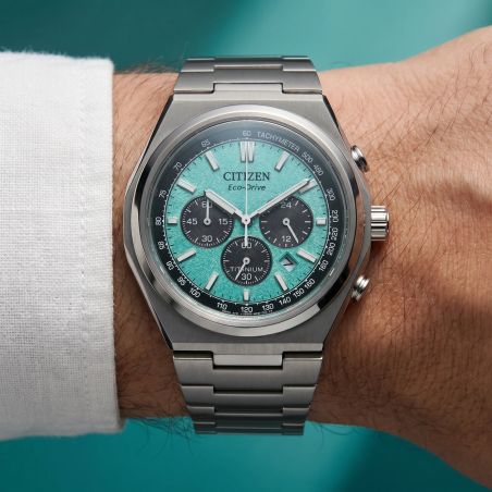 Montre Homme CITIZEN Zenshin Chronographe Eco-Drive Super Titanium CA4610-85M