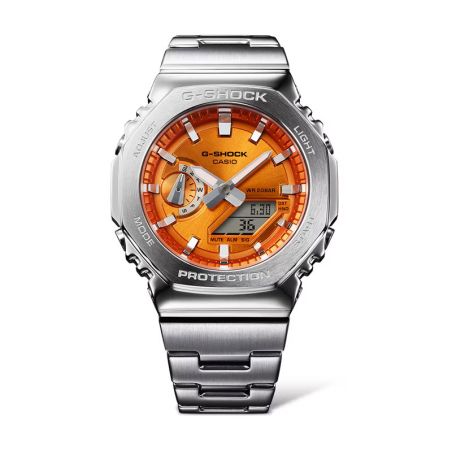 Montre homme casio g-shock casioak full metal bracelet acier vert gm-2110d-4aer – montres de sport homme