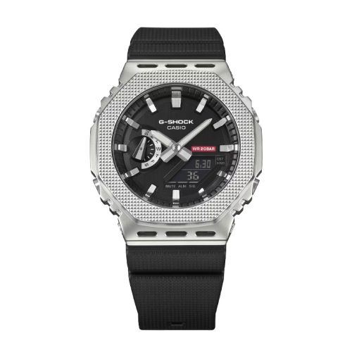 Montre Homme CASIO G-Shock CasiOak Lunette Métal Noire GM-2100M-1AER