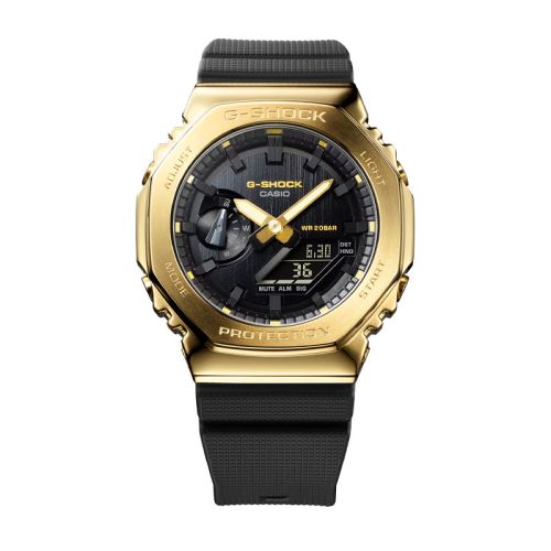Montre Homme CASIO G-Shock CasiOak Lunette Métal Dorée GM-2100G-1A9ER