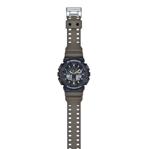 Montre Homme CASIO G-Shock GA-100 Analogique-Digitale Grand Boîtier GA-100TU-1A3ER