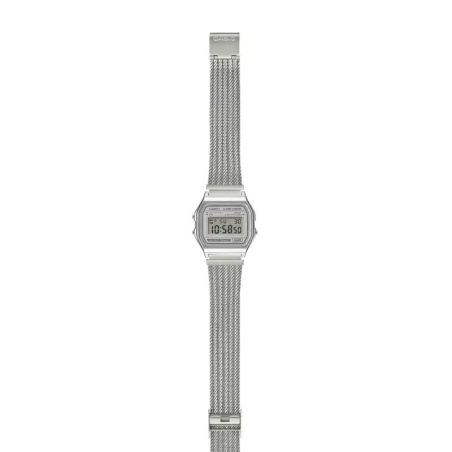 Montre mixte casio collection vintage numérique maille métallique grise a158wem-7ef – montres vintage