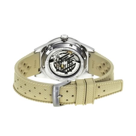 Montre homme lip manufacture nautic 666 automatique 200m élastomère beige 676054 – montres françaises