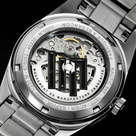 Montre homme lip manufacture nautic 666 automatique 200m acier cadran bleu 676052 – montres françaises