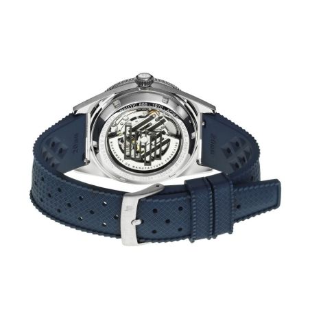 Montre homme lip manufacture nautic 666 automatique 200m élastomère bleu 676051 – montres françaises