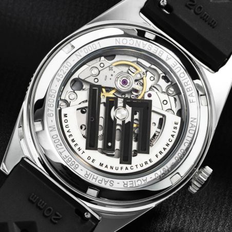 Montre homme lip manufacture nautic 666 automatique 200m élastomère noir 676050 – montres françaises