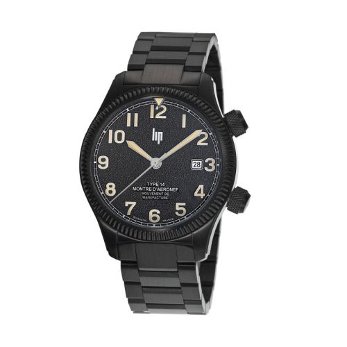 Montre Homme LIP Manufacture Type 14 41mm Automatique PVD Noir Acier 676033