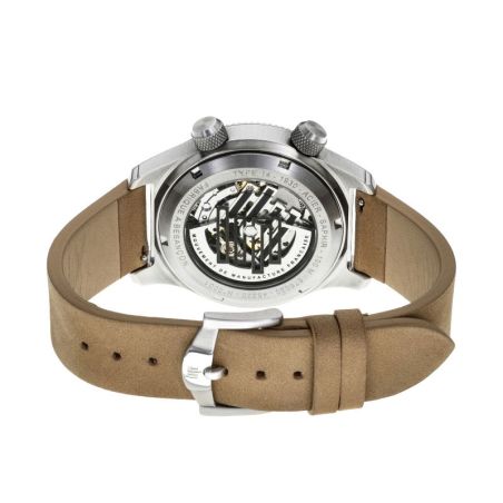 Montre homme lip manufacture type 14 41mm automatique cuir nubuck beige 676030 – montres françaises