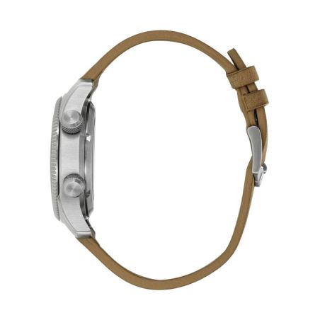 Montre homme lip manufacture type 14 41mm automatique cuir nubuck beige 676030 – montres françaises