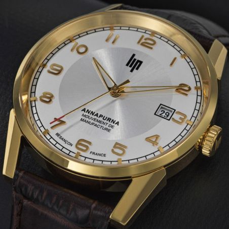 Montre homme lip manufacture annapurna 39mm automatique dorée 676012 – montres françaises