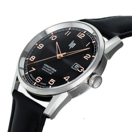 Montre homme lip manufacture annapurna 39mm automatique cadran noir 676010 – montres françaises