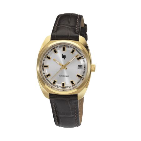 Montre mixte lip général de gaulle 35mm automatique dorée 671881 – montres françaises