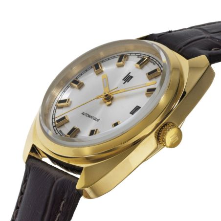 Montre mixte lip général de gaulle 35mm automatique dorée 671881 – montres françaises
