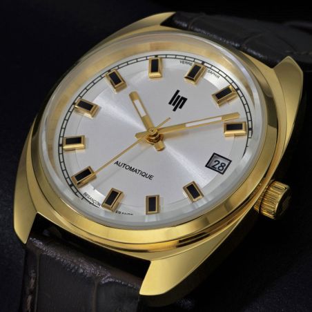 Montre mixte lip général de gaulle 35mm automatique dorée 671881 – montres françaises