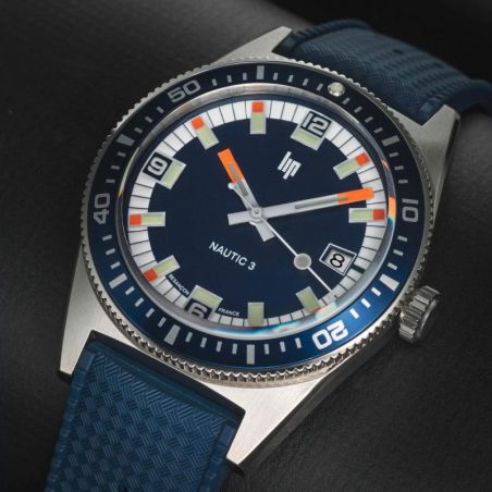 Montre homme lip nautic 3 automatique 200m 671851 – montres françaises