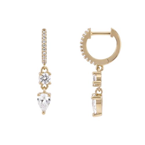 Boucles d'Oreilles Femme EDORA Plaqué Or