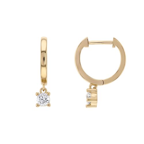 Boucles d'Oreilles Femme Créoles EDORA PLAQUE OR Jaune et Oxydes EDO66400076