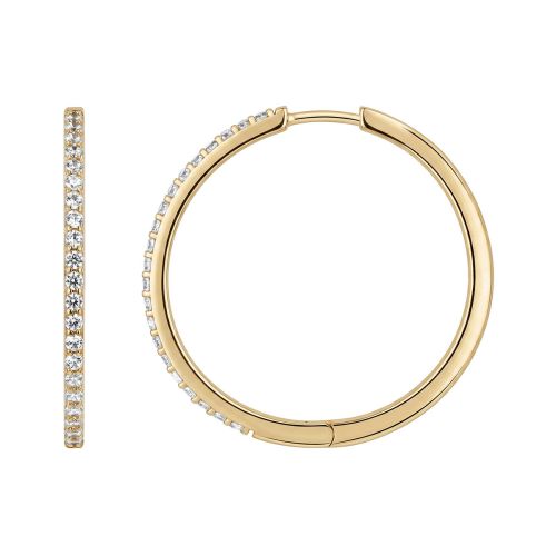 Boucles d'Oreilles Femme Créoles EDORA Plaqué Or et Oxydes EDO66400100