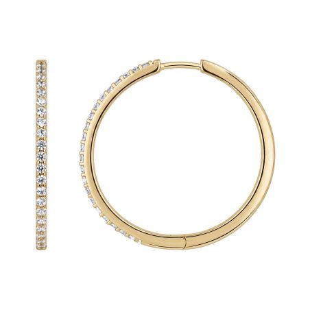 Boucles d'oreilles femme créoles edora plaqué or et oxydes edo66400100 – créole plaqué or