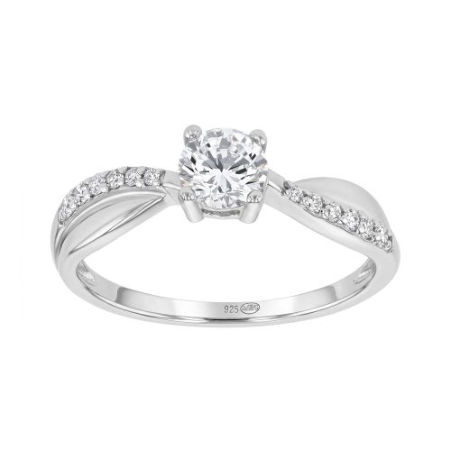 Bague Femme Solitaire Accompagné ARGENT 925/1000 et Oxydes EDO70100130